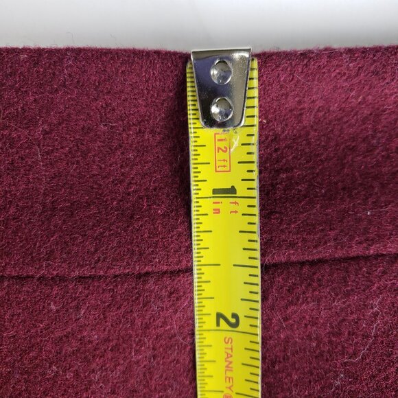 J Crew The Pencil Skirt 8 Burgundy Red Wool Skirt PERFECT FOR CHRISTMAS - Picture 9 of 10